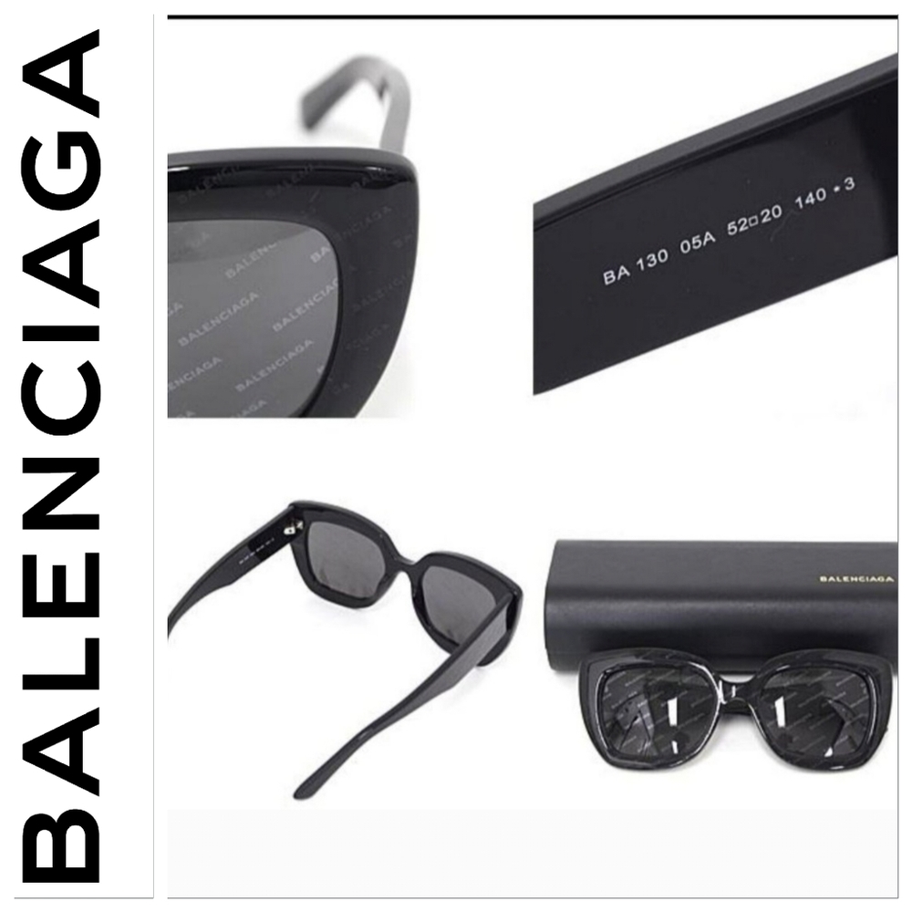 Balenciaga Sunglasses/LOGOMANIA /Blk/Blk/Ladies/Ba 130 05 A 22